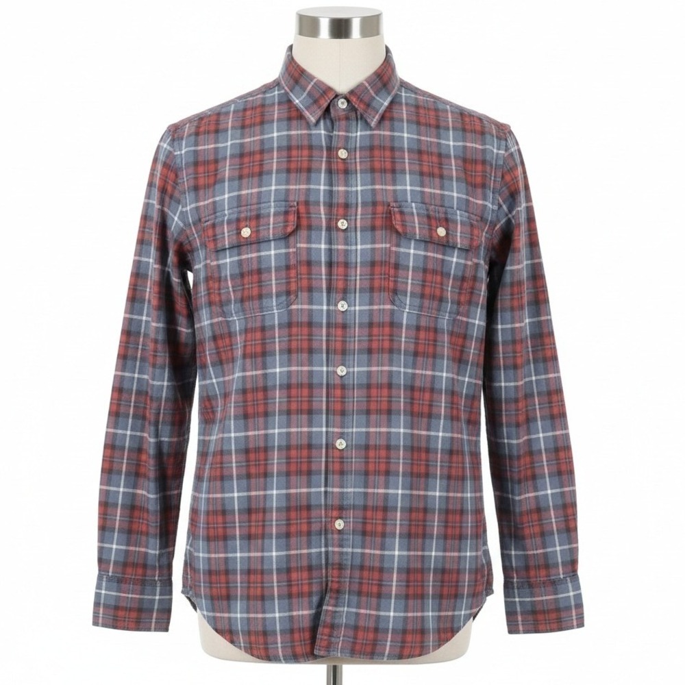 Lucky Brand Plaid Western Button Up‎ Shirt Mens Large Stretch Cowboy Casual Top